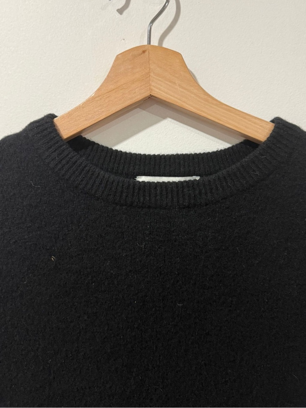 Sandro Paris Black Oversized Knit Poncho Sweater One Size - Picture 8 of 8